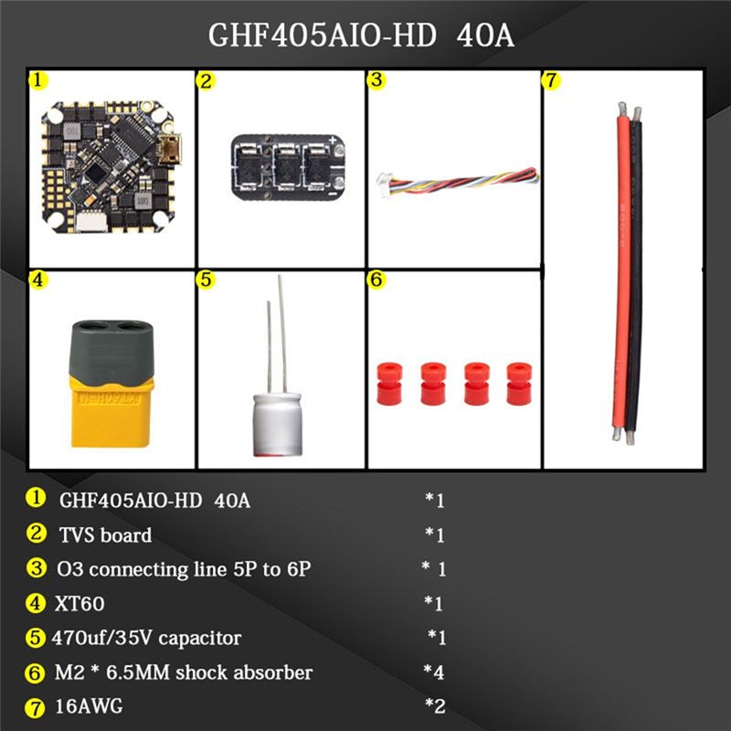 ABTI-GHF405AIO-HD 40A AIO Плат – обзор и цена Drone Esc